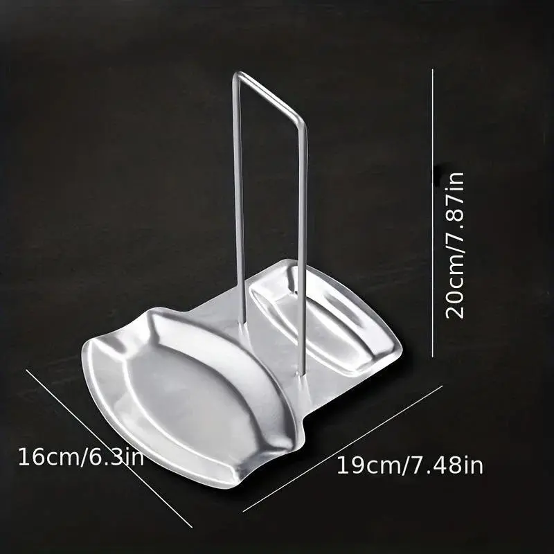 Stainless Steel Detachable Shelf Spoon Holder Pot Lid Holder Home Non Perforated Desktop Drain Tray Holder Kitchen Storage Rack