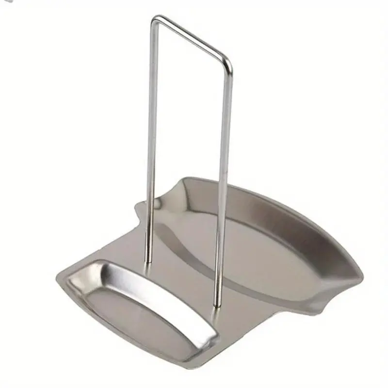 Stainless Steel Detachable Shelf Spoon Holder Pot Lid Holder Home Non Perforated Desktop Drain Tray Holder Kitchen Storage Rack