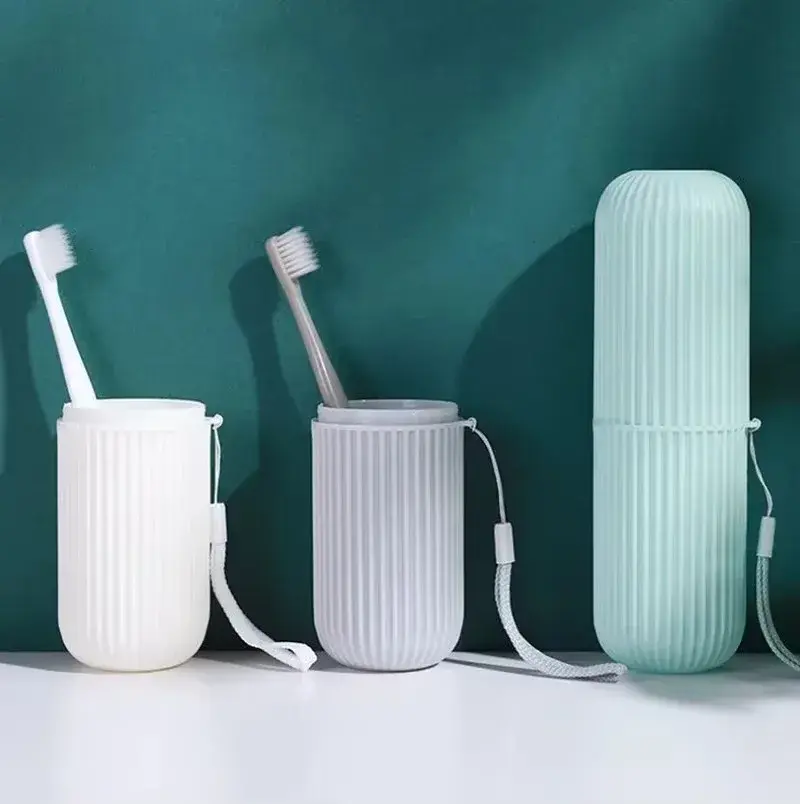 Outdoor Holder Bathroom Accessorie Travel Portable Toothbrush Toothpaste Holder Storage Case Box Organizer Household Storage Cup
