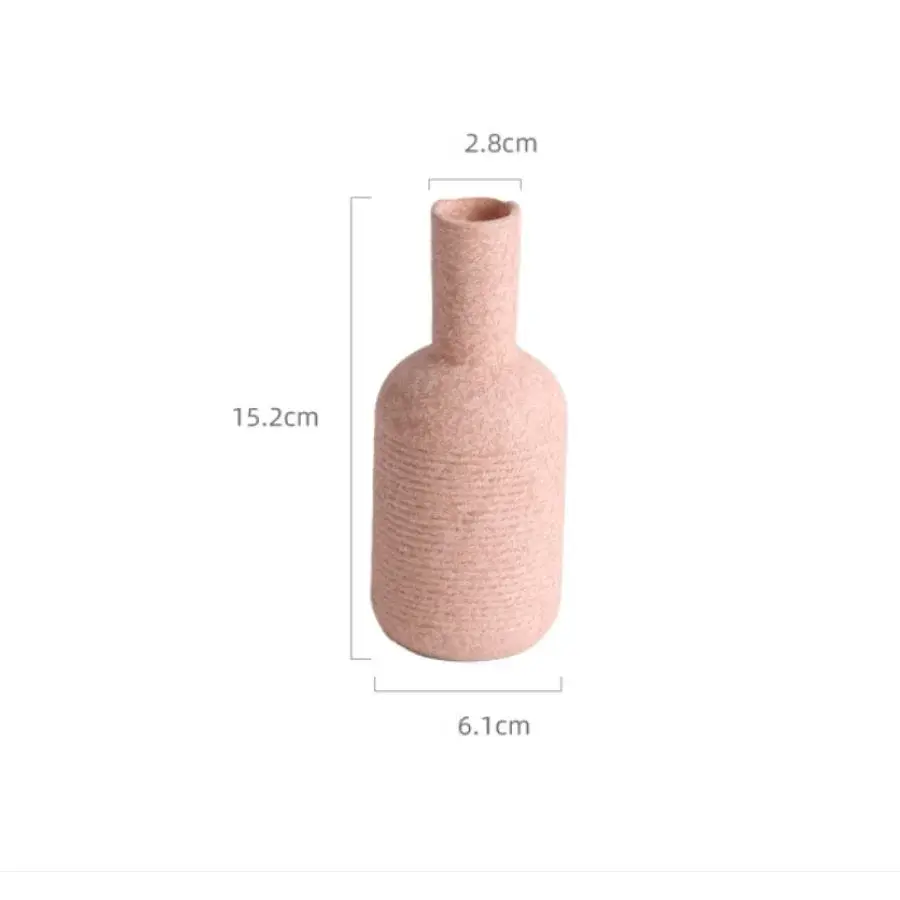 Modern Nordic Vase Ceramic Flower Pot Home Living Room Decoration Office Desktop Ornaments Flower Arrangement Art Decoration