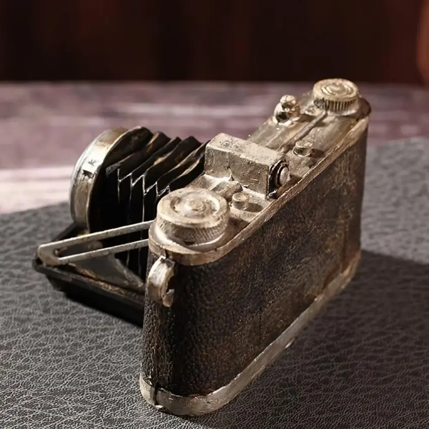 New Office Decorations Home Living Room Imitation Chic Bar Mini Antique Vintage Retro Camera Model Display Desktop Resin Crafts