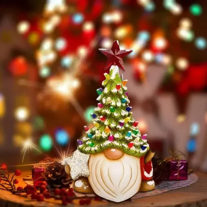 Lovely Newest Christmas Decoration Resin Old Man Figurines Statue Ornaments Creative Dwarf Miniatures Desktop Decoration Crafts