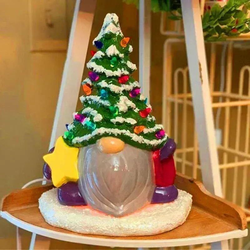 Lovely Newest Christmas Decoration Resin Old Man Figurines Statue Ornaments Creative Dwarf Miniatures Desktop Decoration Crafts