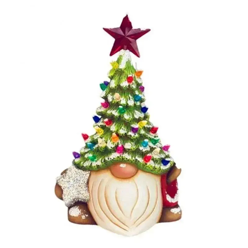 Lovely Newest Christmas Decoration Resin Old Man Figurines Statue Ornaments Creative Dwarf Miniatures Desktop Decoration Crafts