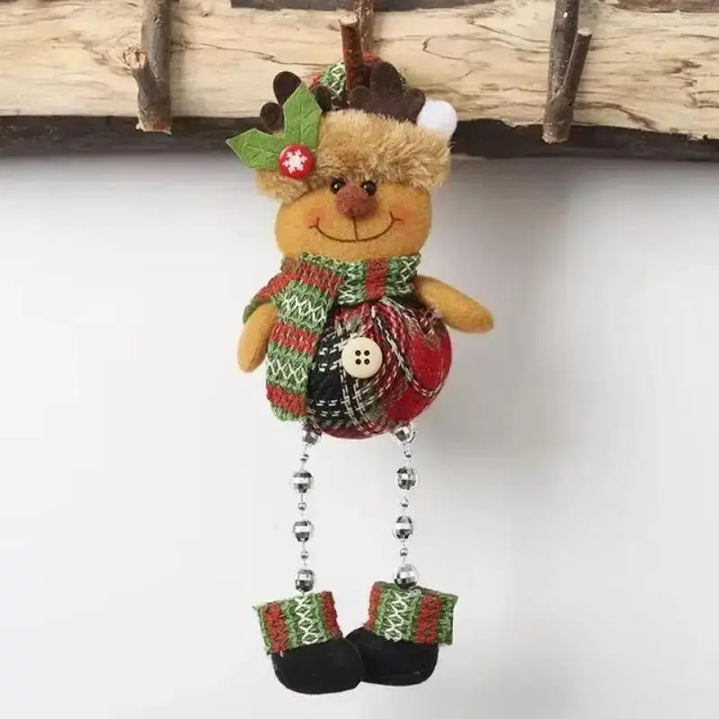 1 Pcs Holiday Pendants Gifts Christmas Decor Window Decorations Room Decorations Small Figurines Lovely Plaid Cloth Small Doll