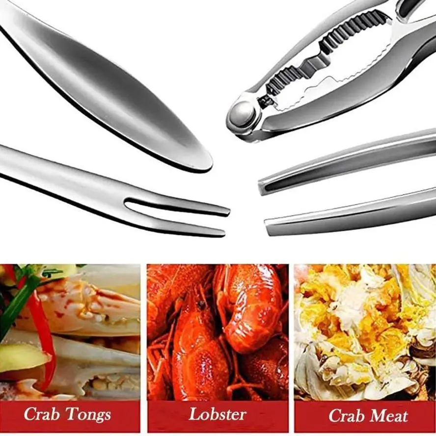 New 19 Pcs Seafood Tools Set High Quality Crab Lobster Nut Fork Seafood Needle Seafood Scissors Camping Gear Camping Equipment