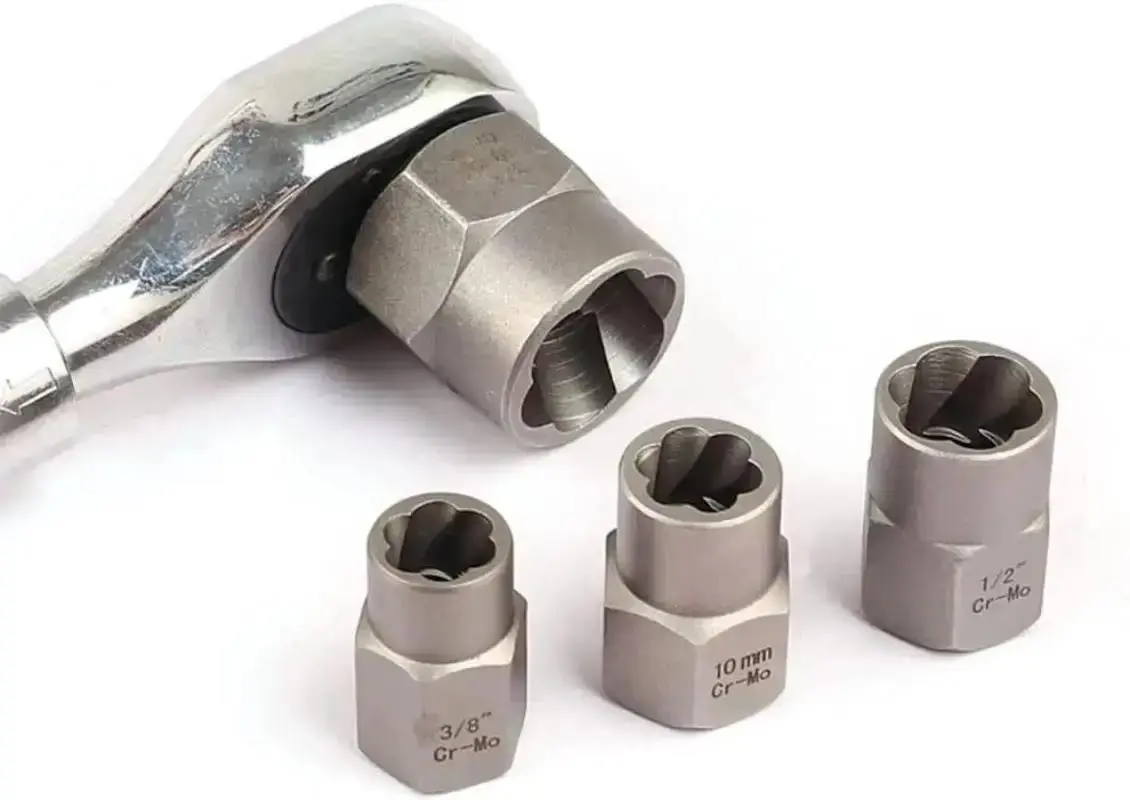 2025 New 13 Pcs Drive Impact Bolt Nut Extractor Set Lug Nut Remover Kit Twist Socket Tool Set With A Hex Drive Useful Home Tools