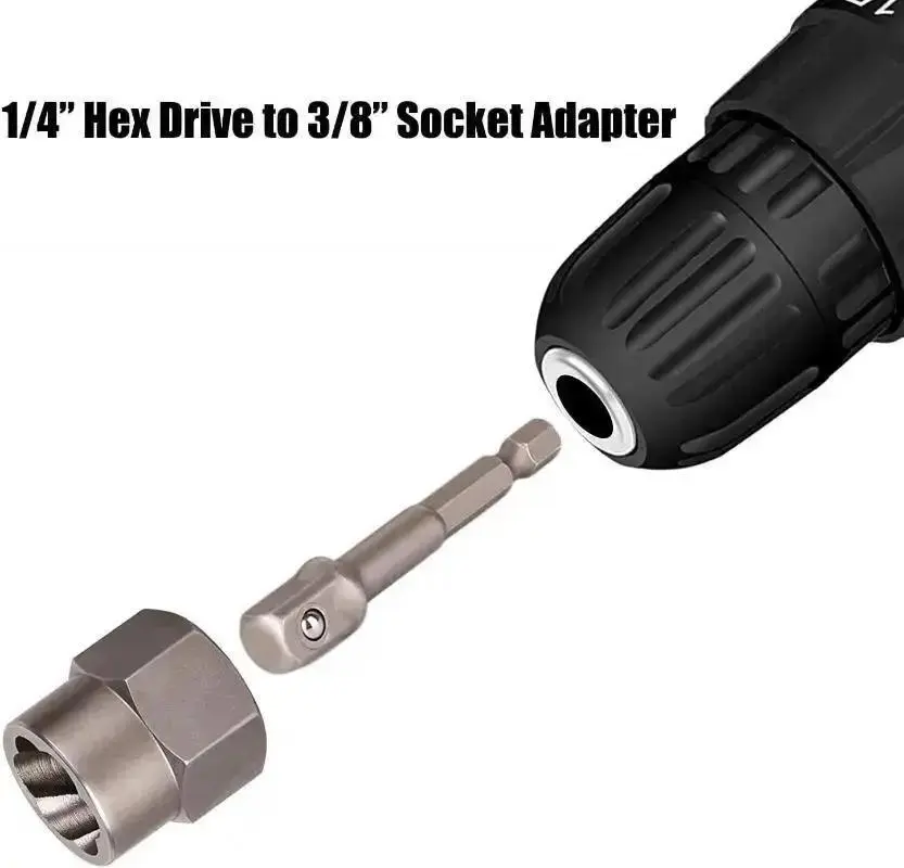 2025 New 13 Pcs Drive Impact Bolt Nut Extractor Set Lug Nut Remover Kit Twist Socket Tool Set With A Hex Drive Useful Home Tools