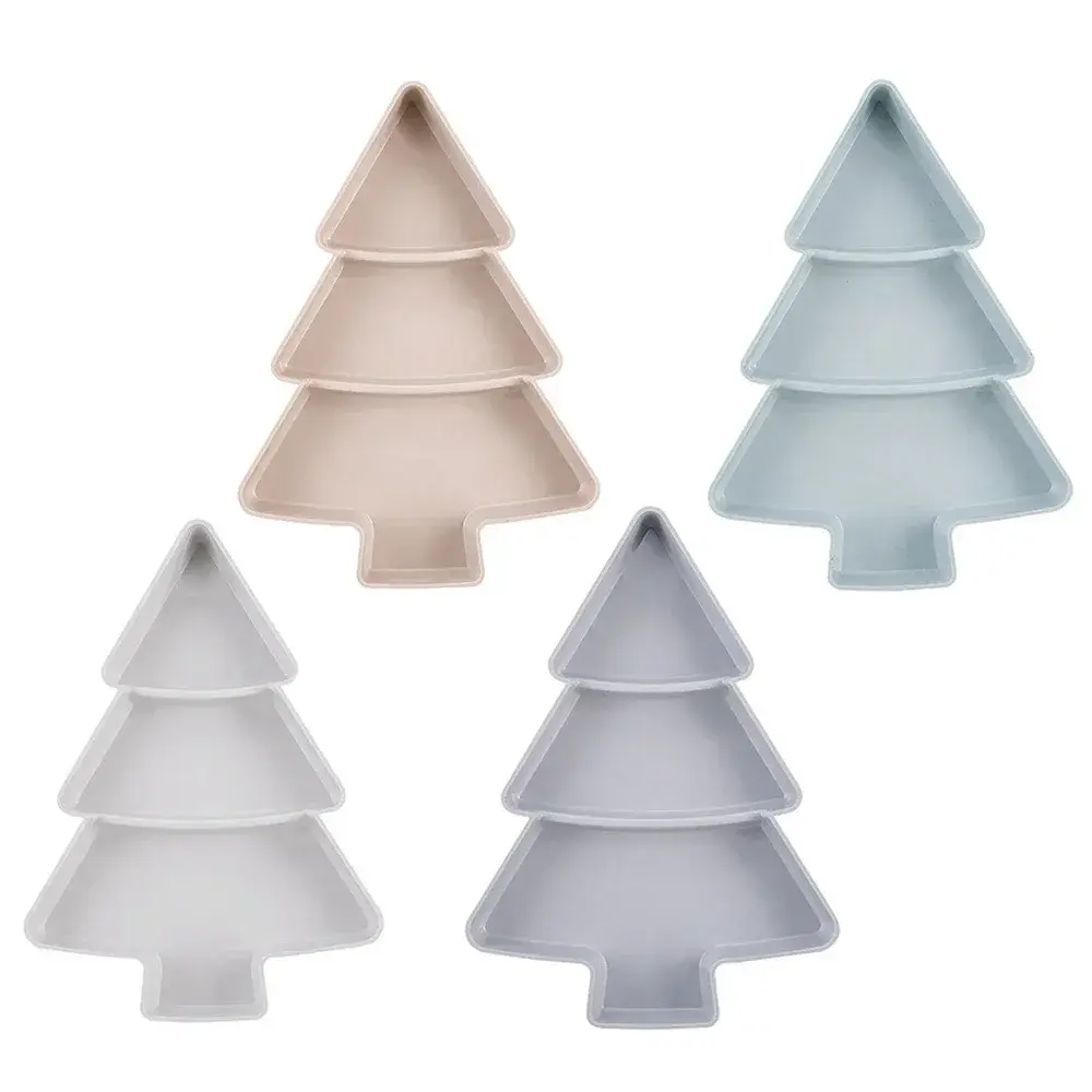 New Household Food Storage Xmas Tree Shape Candy Snack Nuts Dry Fruits Plate Snack Dishes Bowl Tray Wedding Party Dessert Plates
