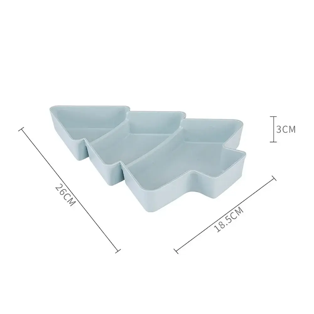 New Household Food Storage Xmas Tree Shape Candy Snack Nuts Dry Fruits Plate Snack Dishes Bowl Tray Wedding Party Dessert Plates