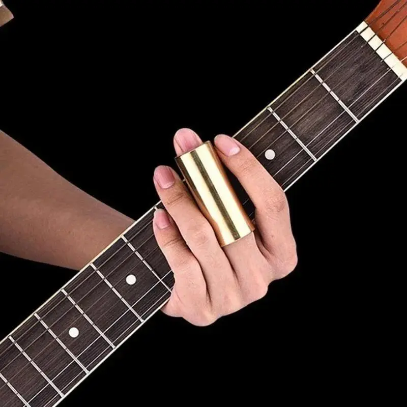 1 Pcs 60mm Brass Finger Slide Steel Musical Instrument Accessory Guitar String Tool Suitable Guitar Playing Components And Parts