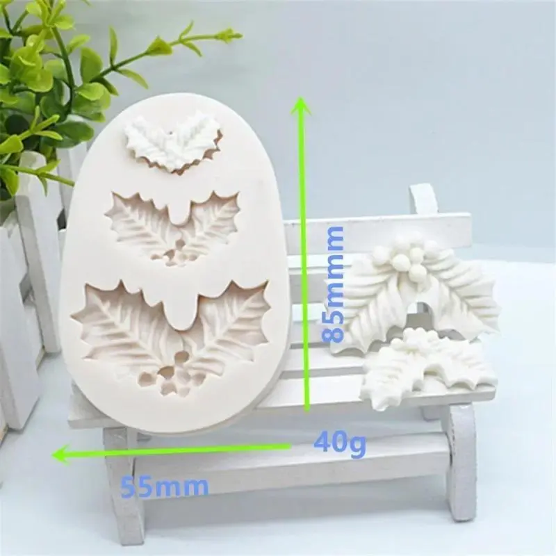 Christmas Tree Leaves Shape Silicone Molds Creative Fondant Cake Decorating Pastry Kitchen Baking Making Accessories Small Tools