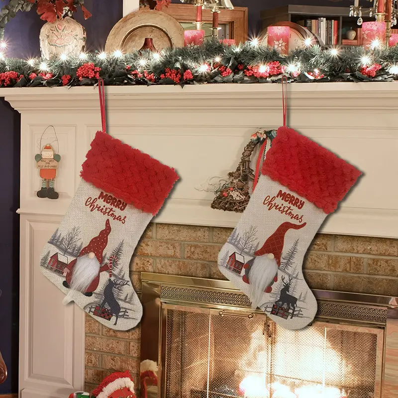 Christmas Stockings Gnome Doll Faceless Doll Christmas Decoration Gift Bag Christmas Tree Pendant Family Festival Party Supplies