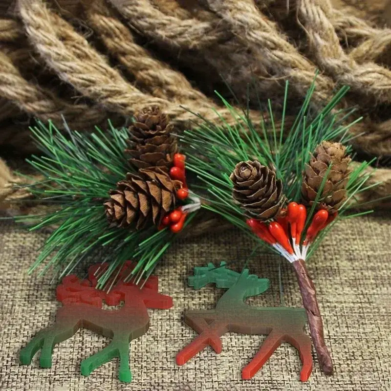 New Epoxy Irregular Jewelry Making Tools Earrings Christmas Resin Mold Elk Keychain Pendant Silicone Mould Xmas Tree Ornament