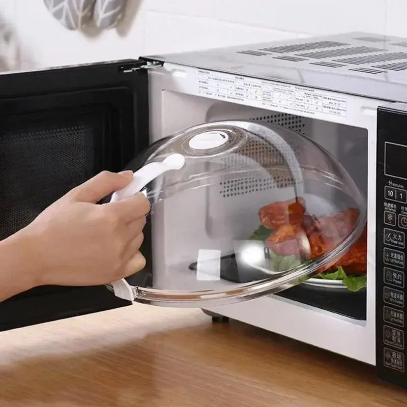 Kitchen Simple Multi-function Reusable Airtight Food Cover Anti Food Sputtering Professional Microwave Cover Steam Vent Tools