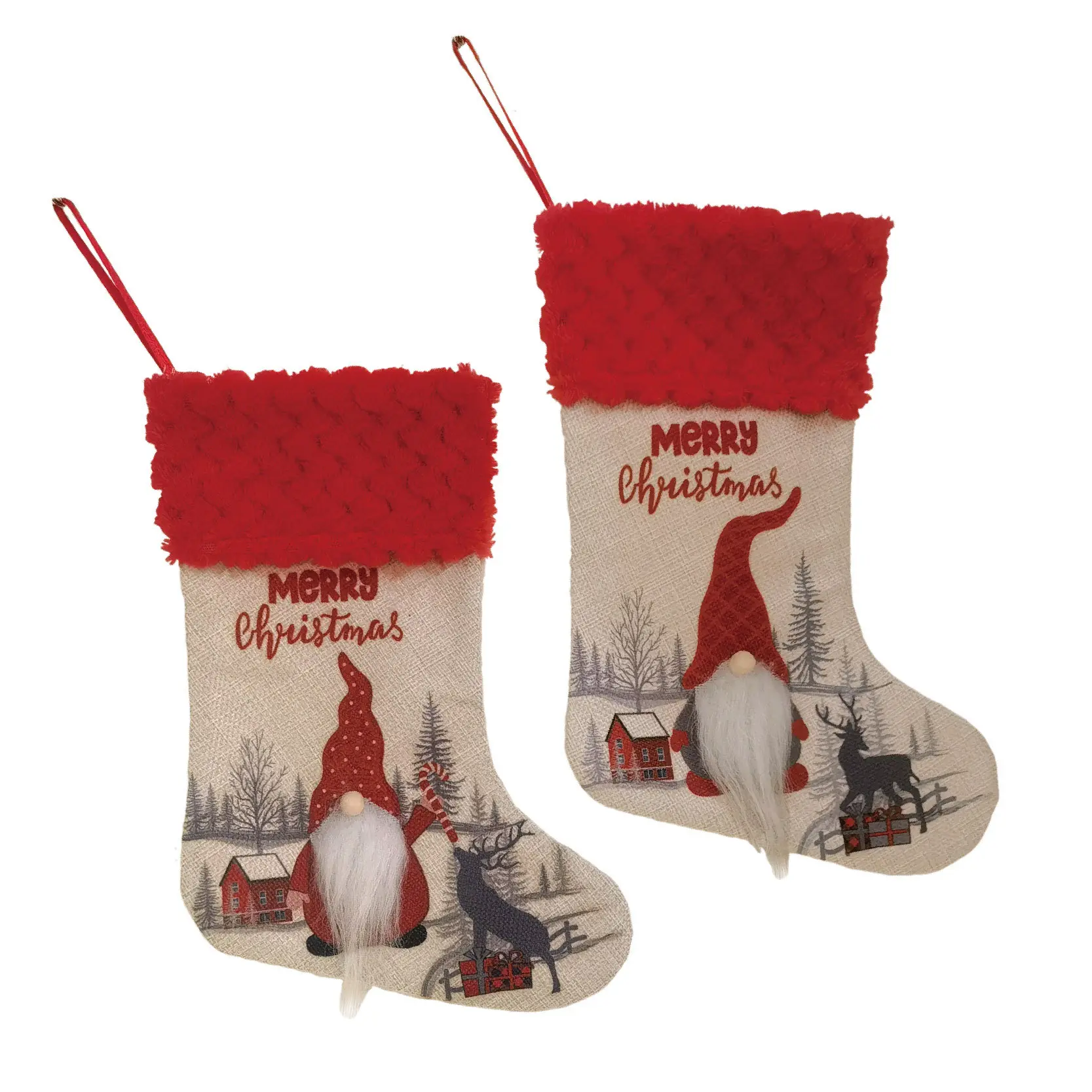 Christmas Stockings Gnome Doll Faceless Doll Christmas Decoration Gift Bag Christmas Tree Pendant Family Festival Party Supplies