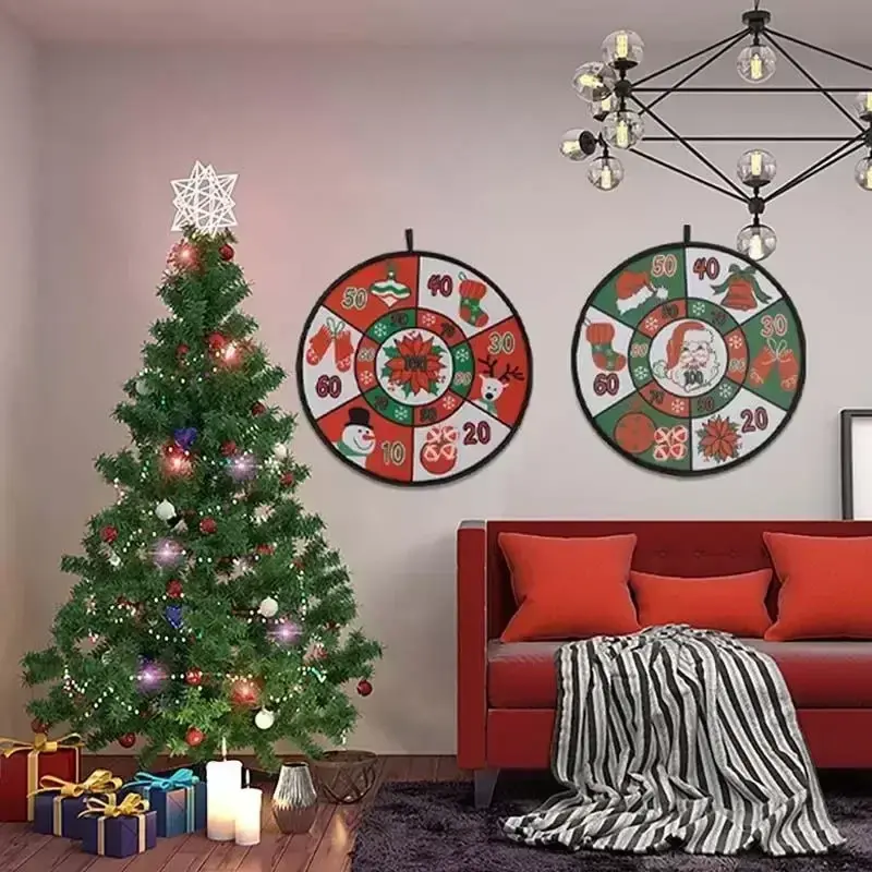 Christmas Home Decoration Supplies Creative Dart Board Santa Claus Throwing Target Dart Shooting Board Party Game Supplies