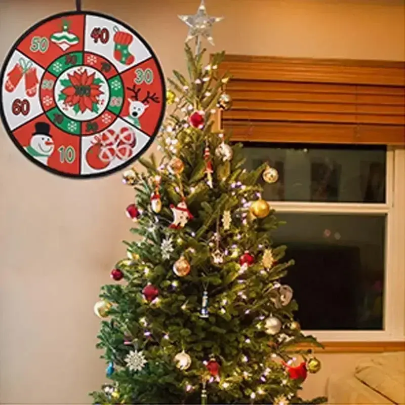 Christmas Home Decoration Supplies Creative Dart Board Santa Claus Throwing Target Dart Shooting Board Party Game Supplies