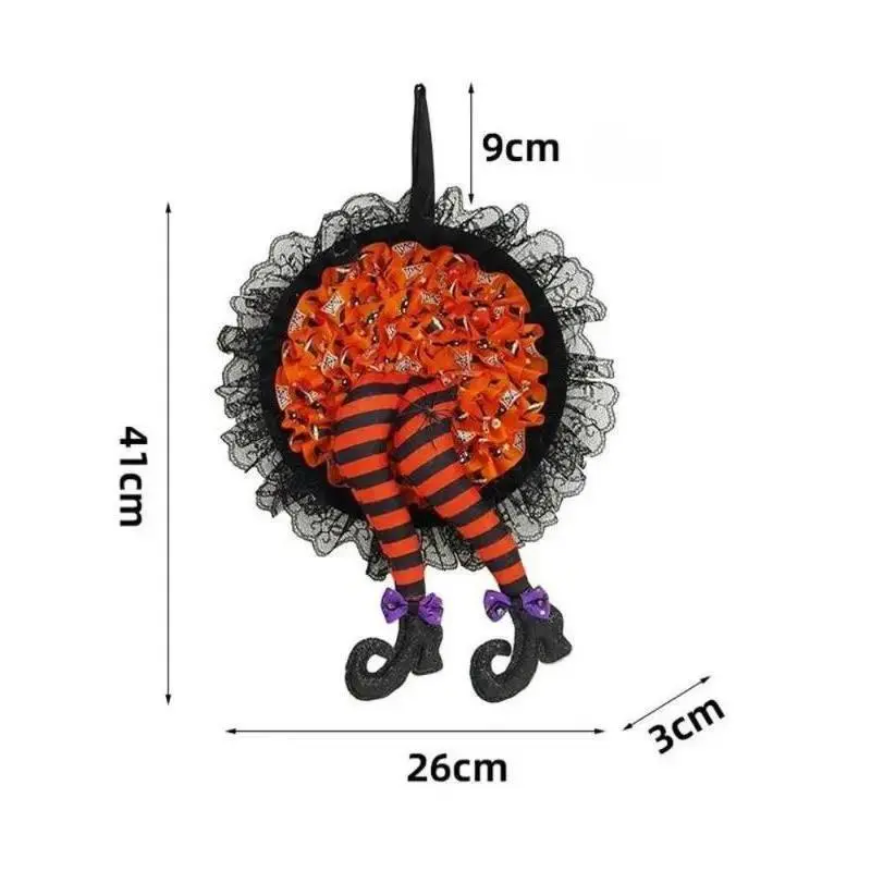Halloween Witch Hat Leg Door Wreath Halloween Creative Leg Out Door Hanging Horror Atmosphere Decoration Party Supplies Latest