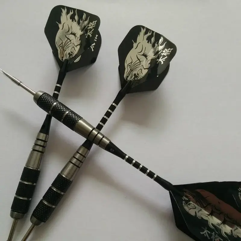 1pcs Stainless Iron All Metal Carved Aluminum Alloy Dart Needle With 5-line Aluminum Rod Flying Needle Practical Outdoor Tools