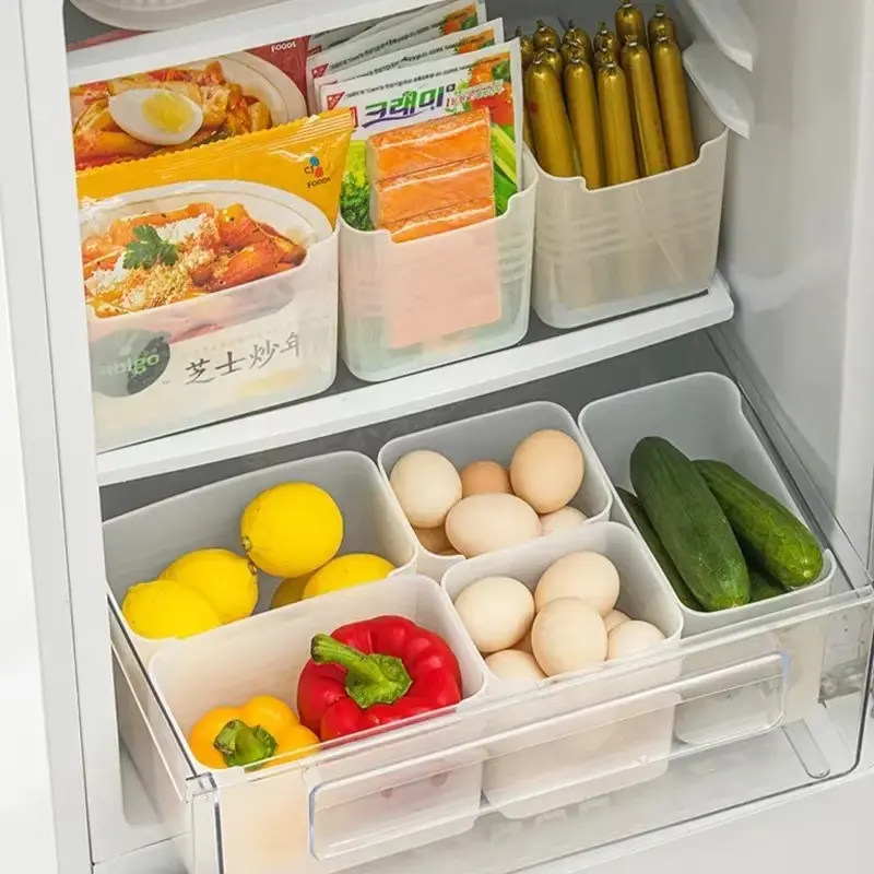 Refrigerator Side Door Storage Box Kitchen Food Grade Fresh-keeping Storage Box Household Packaging Organizing Storages Boxes