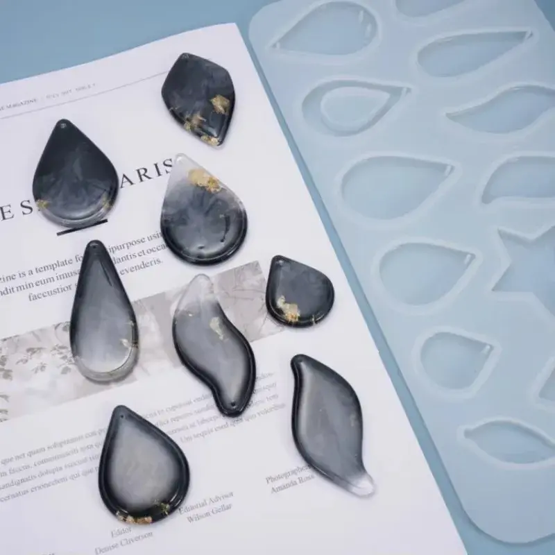 DIY Epoxy Mold Pendant Multi-rule Water Drop Earring Pendant Silicone Mold