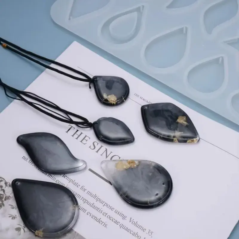 DIY Epoxy Mold Pendant Multi-rule Water Drop Earring Pendant Silicone Mold