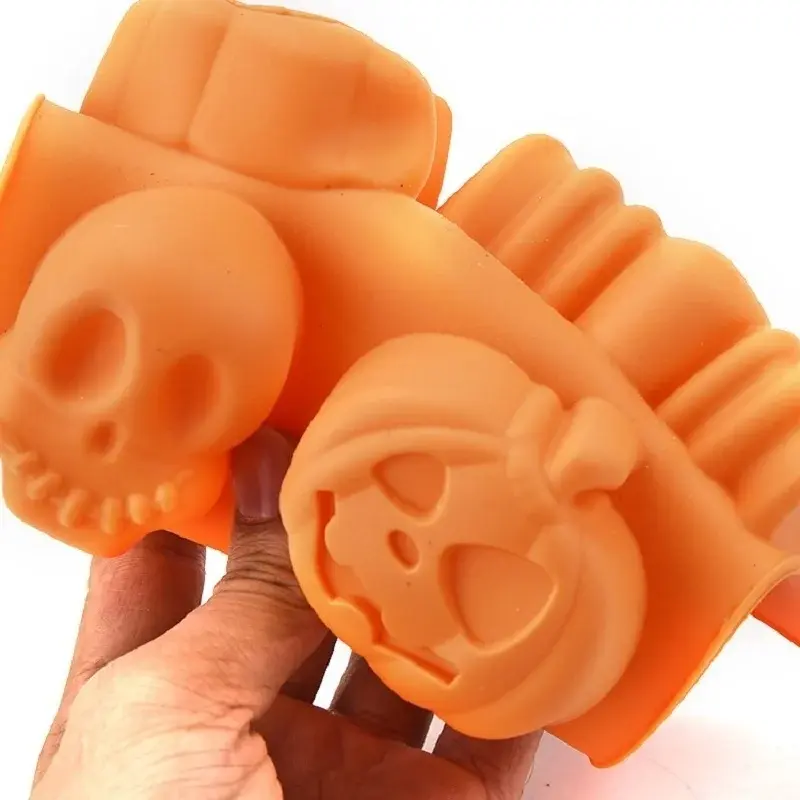 Silicon Crayon Happy Halloween Home Decoration Silicon Pumpkin Cake Mold Kitchen Baking Tools Mold Cake Silicon Mold Supplies