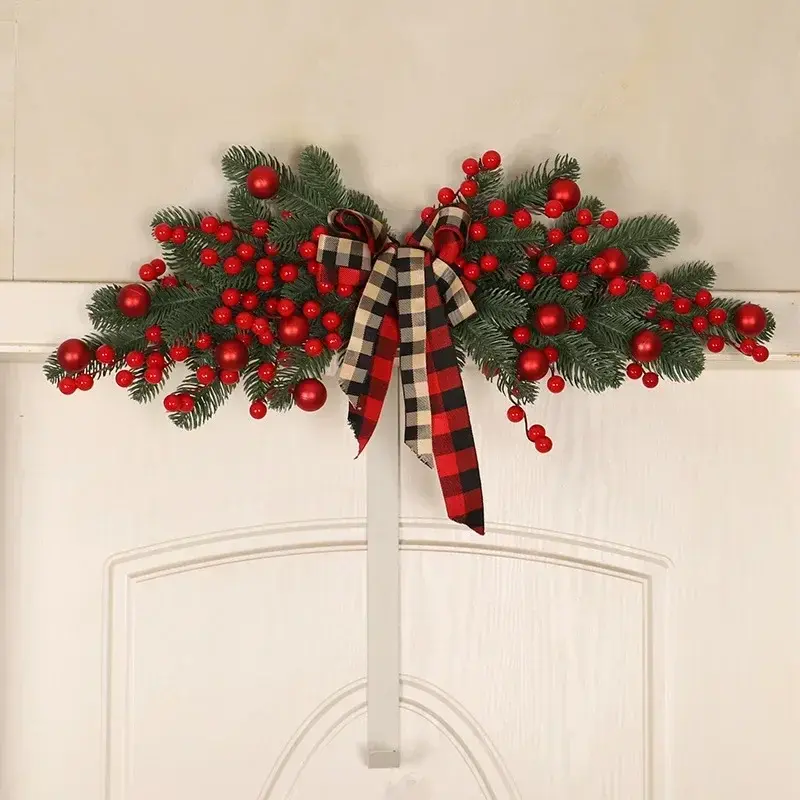 Pretty Christmas Red Fruit Lattice Knot Decoration Fascia Santa Claus Bedroom Hangings Christmas Party Home Decor Accessories