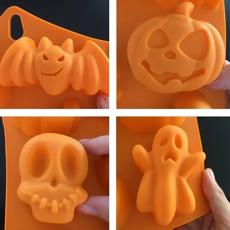 Silicon Crayon Happy Halloween Home Decoration Silicon Pumpkin Cake Mold Kitchen Baking Tools Mold Cake Silicon Mold Supplies