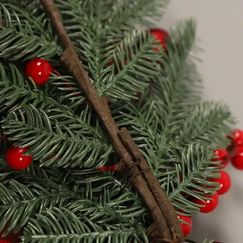 Pretty Christmas Red Fruit Lattice Knot Decoration Fascia Santa Claus Bedroom Hangings Christmas Party Home Decor Accessories