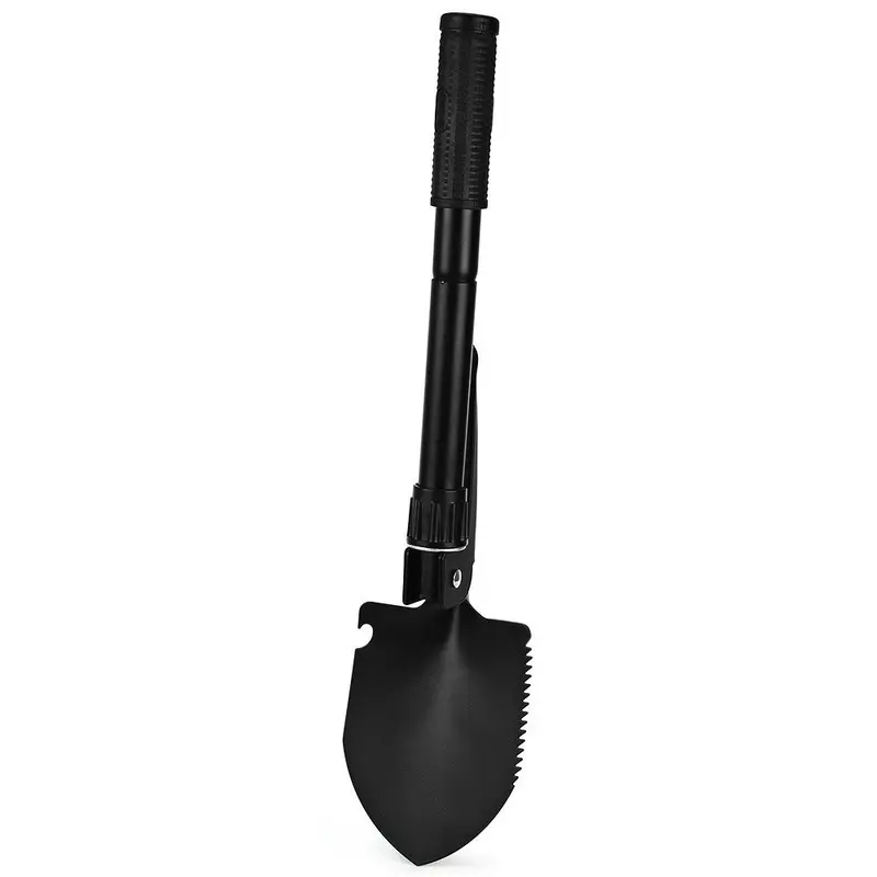 Foldable Shovel With Compass Multi Purpose For Camping Hiking Backpacking Gardening Hiking Accessories Outdoor Travel Tools