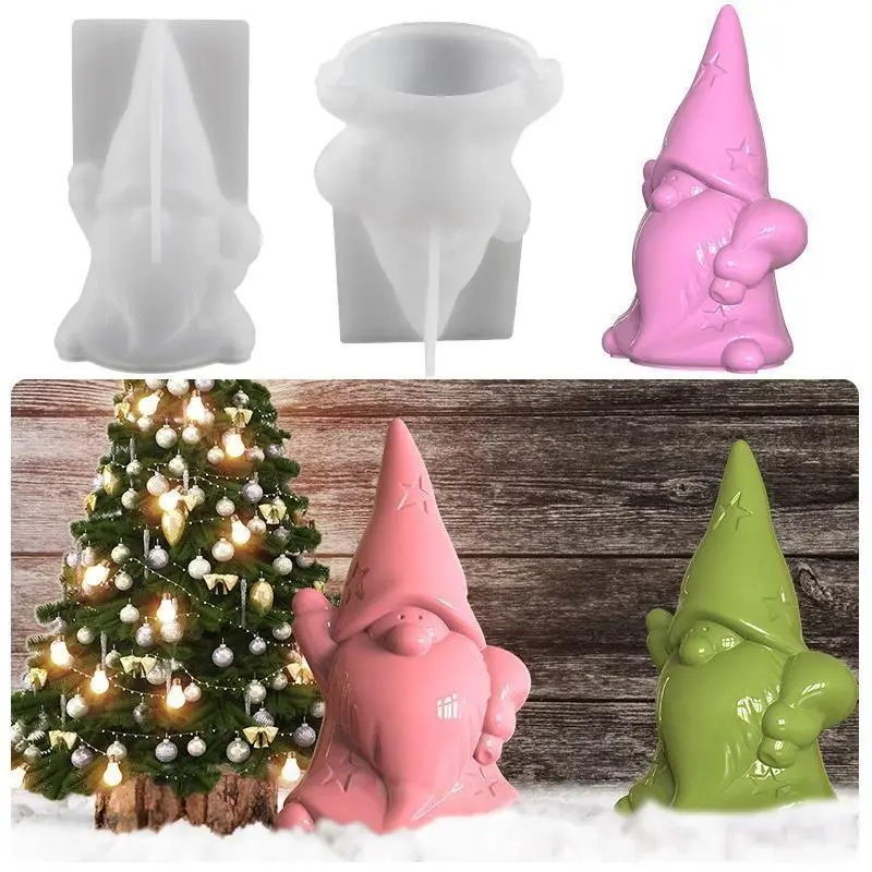 DIY Crystal Epoxy Mold Santa Claus Snowman Candle Silicone Molds Soap Christmas Gifts Candle Making DIY Set Home Decoration New