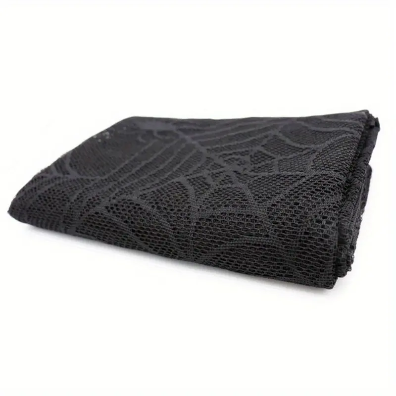 Creative Design Lace Spider Web Skeleton Skull Tablecloth Halloween Decoration Lace Spider Web Scarf Cover 120*240cm Tablecloth