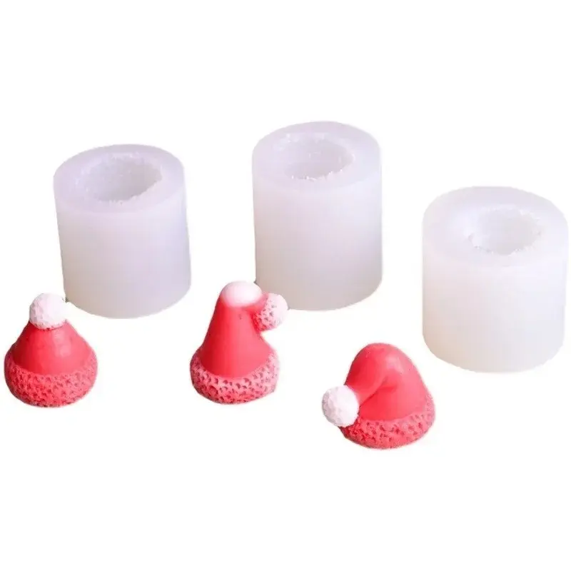 New Creative Christmas Hat Candle Mold DIY Geometric Candle Making Resin Soap Mold Holiday Gift Home Decoration Craft Supplies