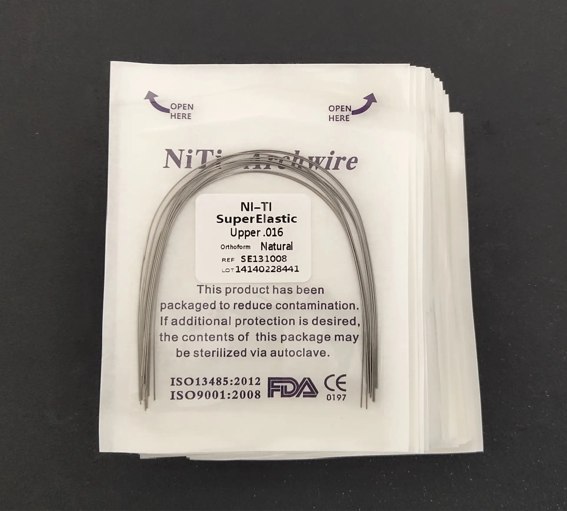 100 Packs Super Elastic Niti Round Arch Wires Nature Form 1000 Pcs Dental Orthodontics Bows