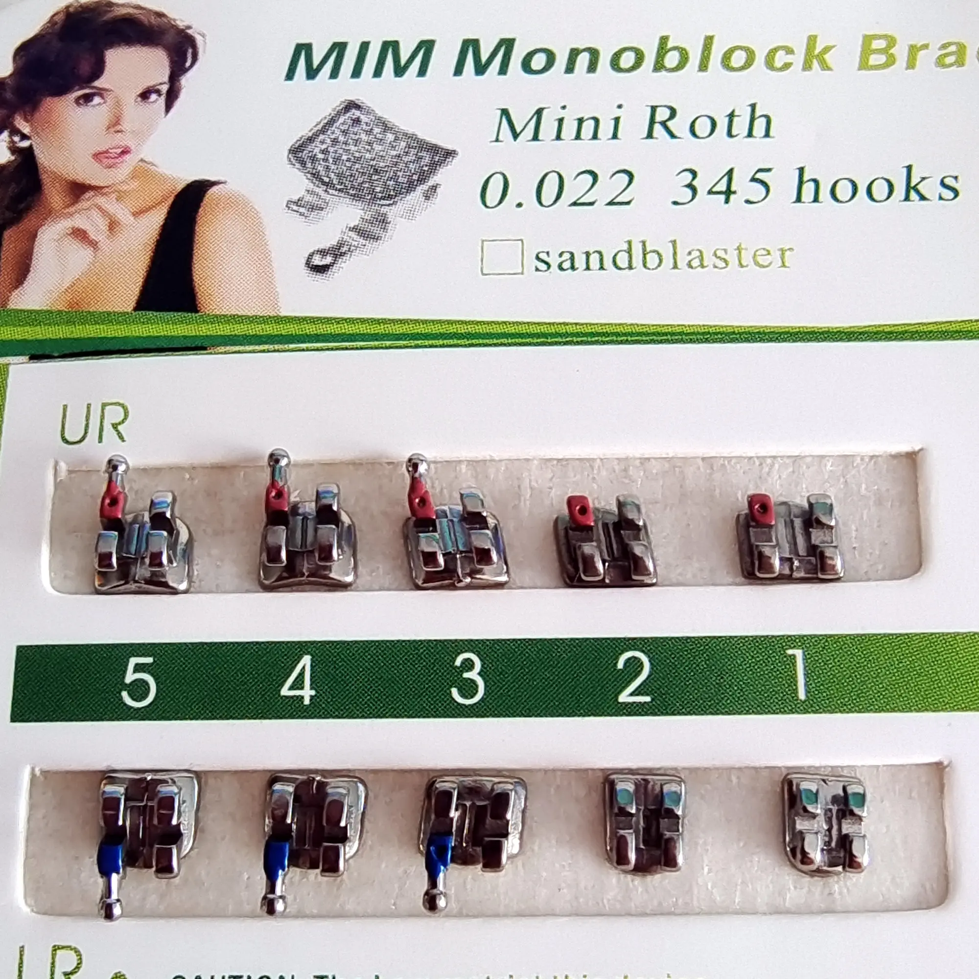 10 Sets Teeth Braces Mini Roth 022 345 Hooks MIM Metal Dental Brackets Mesh Base Orthodontis Accessories braces for teeth
