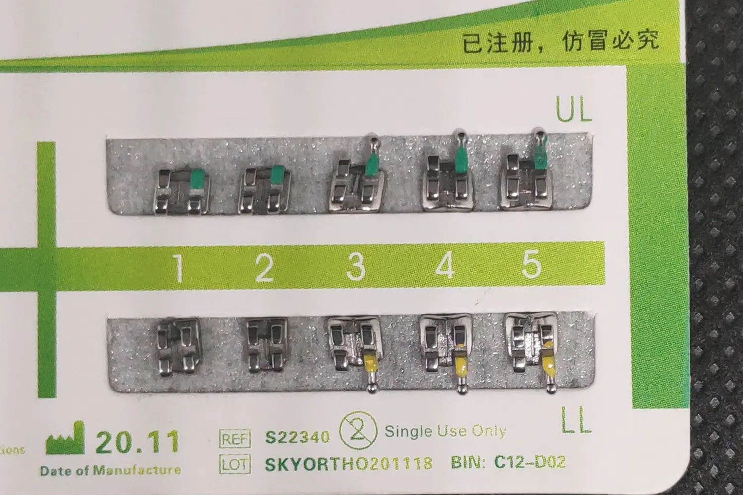 100Sets Mesh Base Braces Mini Roth 022 Slot 345 Hooks Orthodontic Metal Braces Bracket MIM Monoblock Brackets Mesh Base