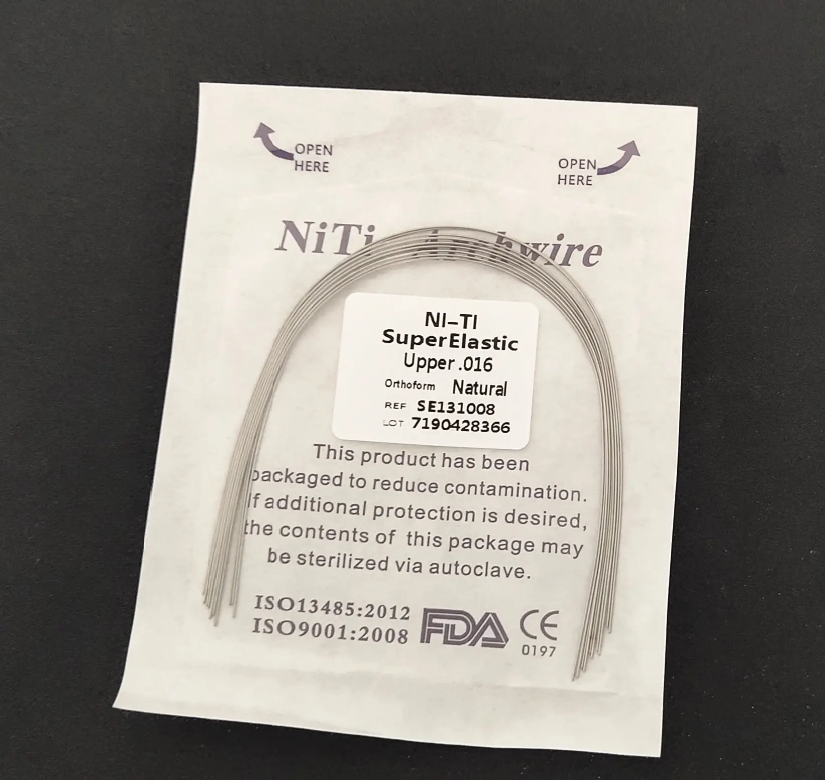 100 Packs Super Elastic Niti Round Arch Wires Nature Form 1000 Pcs Dental Orthodontics Bows