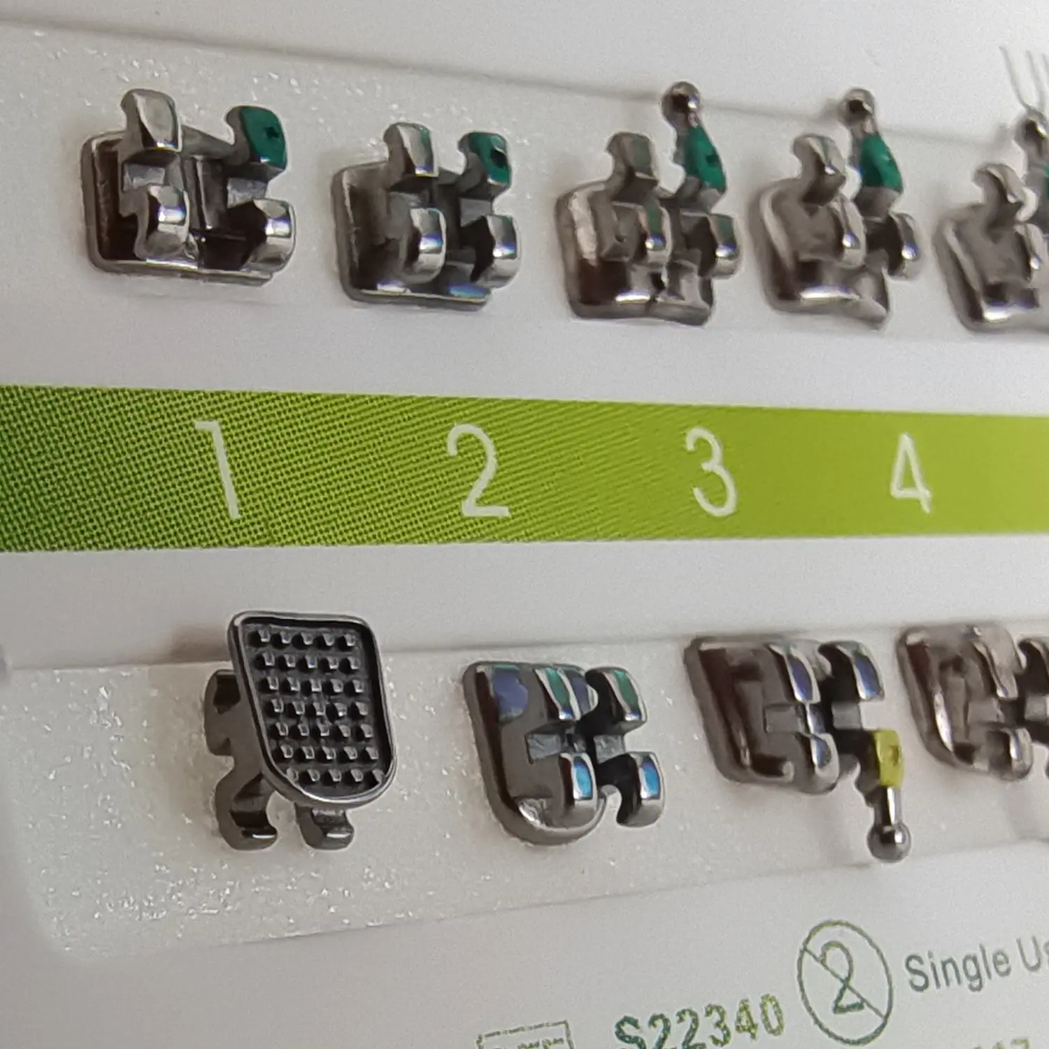 10 Sets Teeth Braces Mini Roth 022 345 Hooks MIM Metal Dental Brackets Mesh Base Orthodontis Accessories braces for teeth