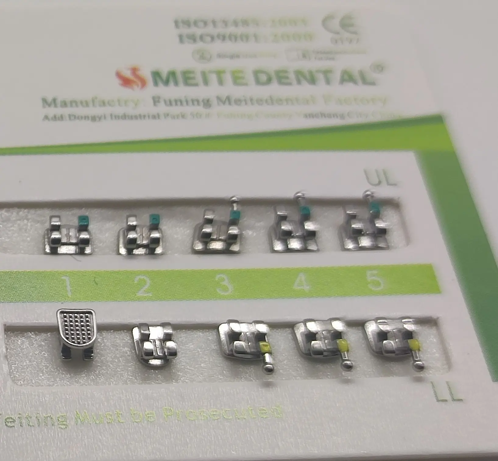 50Sets Teeth Braces Mini Roth Mbt Edgewise 022 no/3/345 MIM Metal Dental Brackets Mesh Base Orthodontis Accessories