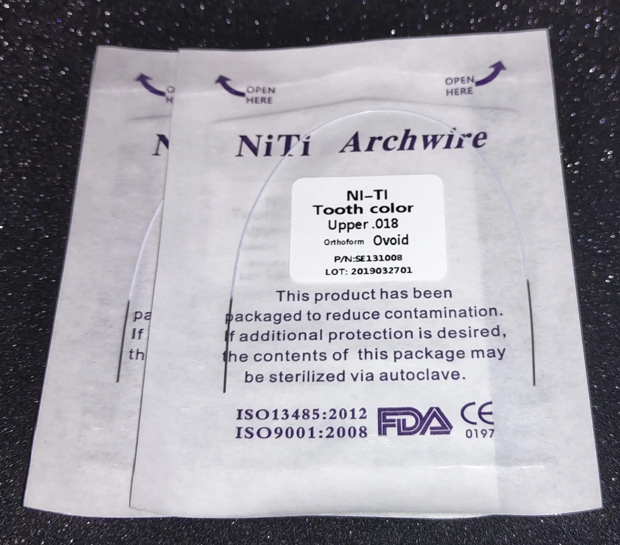 30 Packs  Super Elastic White Coated Arch Wire Round Dental Orthodontics Bows Ovoid Form 1pc/pack