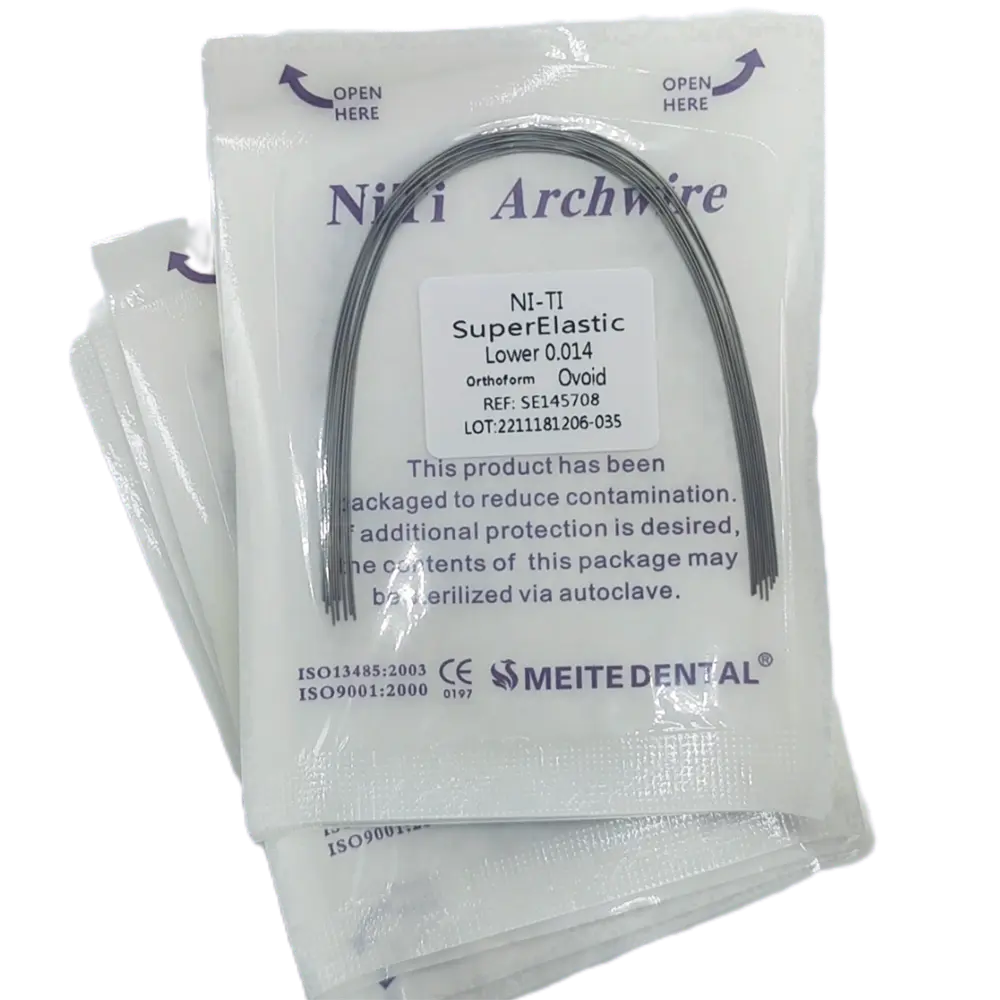 100Packs Dental Orthodontic Super Elastic Wire Niti Round Arch Wires Ovoid Form