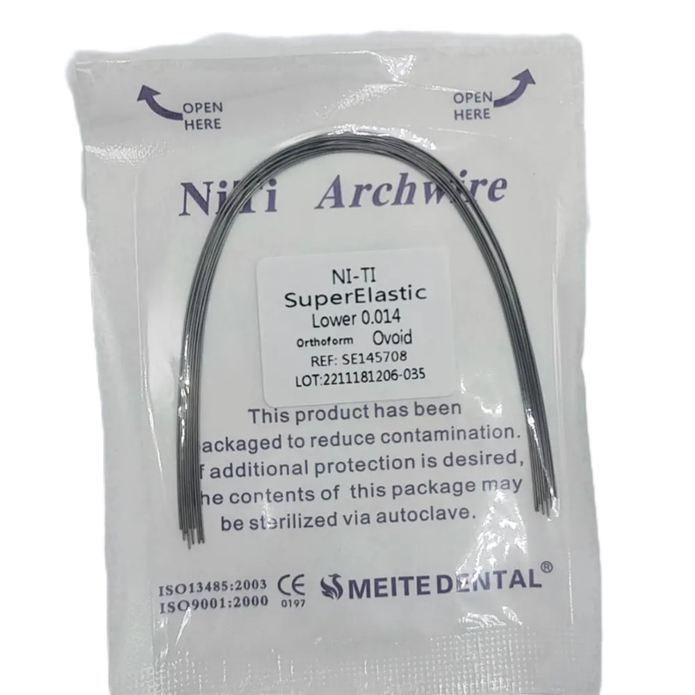 100Packs Dental Orthodontic Super Elastic Wire Niti Round Arch Wires Ovoid Form