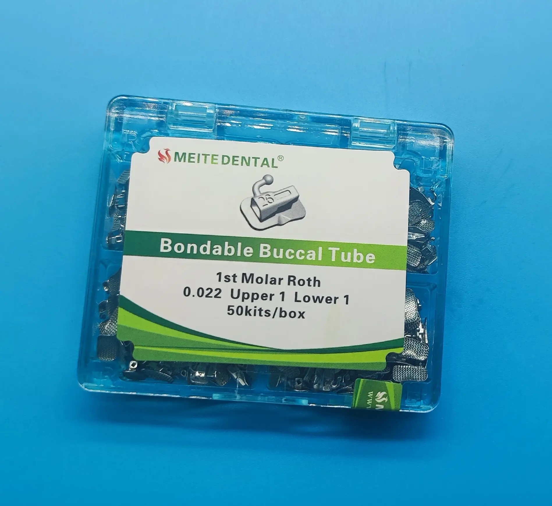 200 Pieces /box Dental Buccal Tubes 1st/2nd MBT/Roth   U1/L1 0.022 Bondable Mesh Base Non-cov Bondable Orthodontics