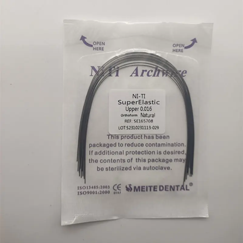 50Packs/500Wires Dental Odontologia Arches Super Elastic Niti Round/Rectangular Arch Wires Arcs Nature Form