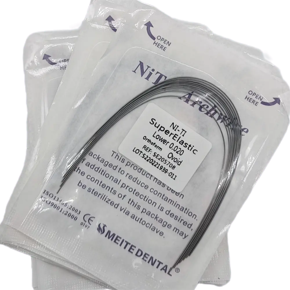 100Packs Dental Orthodontic Super Elastic Wire Niti Round Arch Wires Ovoid Form