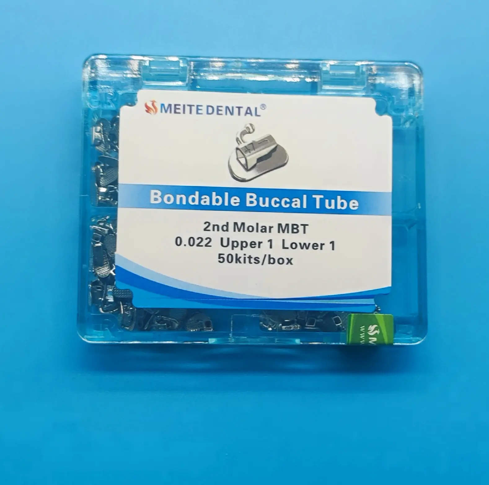 200 Pieces /box Dental Buccal Tubes 1st/2nd MBT/Roth   U1/L1 0.022 Bondable Mesh Base Non-cov Bondable Orthodontics
