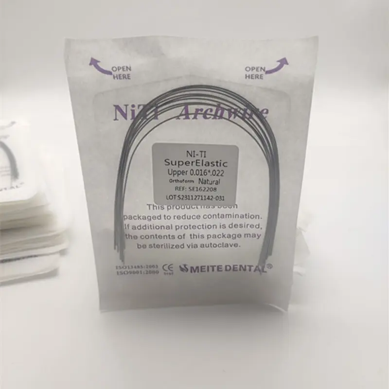 50Packs/500Wires Dental Odontologia Arches Super Elastic Niti Round/Rectangular Arch Wires Arcs Nature Form