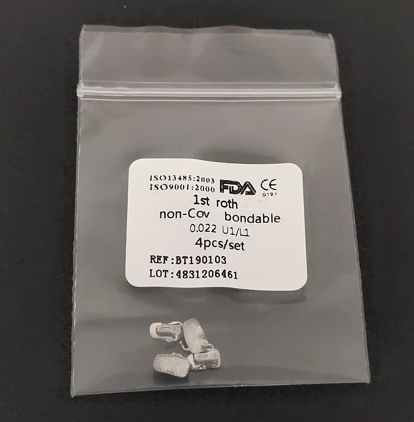 50bags Buccal Tubes 1st 2nd MBT Roth 0.022 0.018 Bondable Non-cov Orthodontics 4Pcs/pack U1/L1